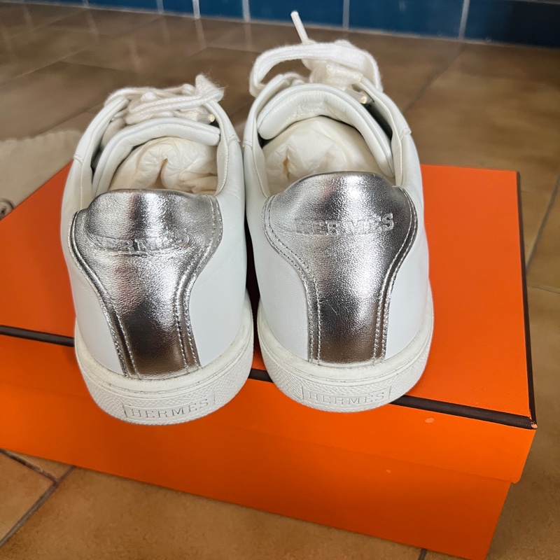 二手私物 Hermes 小白鞋37半-6