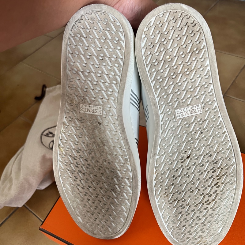 二手私物 Hermes 小白鞋37半-11