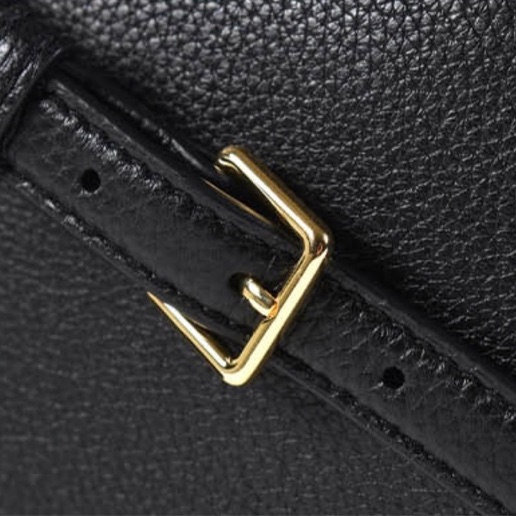 TORY BURCH THEA 荔枝紋手提/斜背二用波士頓包-黑色-8