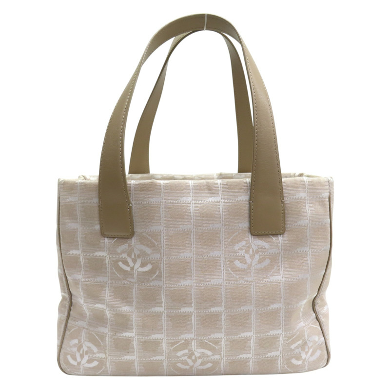 卡其色 帆布 New Travel line Tote 手提包 (無卡)【CHANEL 香奈兒】 A20457-0