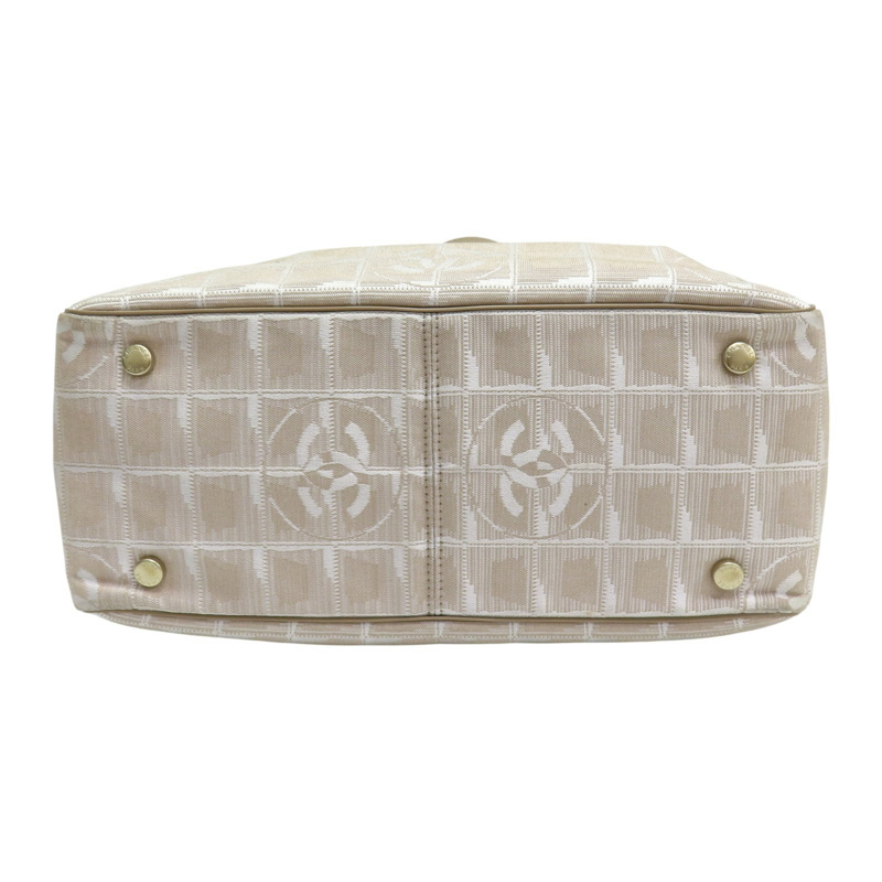 卡其色 帆布 New Travel line Tote 手提包 (無卡)【CHANEL 香奈兒】 A20457-3