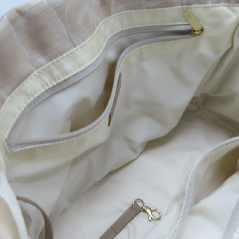 卡其色 帆布 New Travel line Tote 手提包 (無卡)【CHANEL 香奈兒】 A20457-4