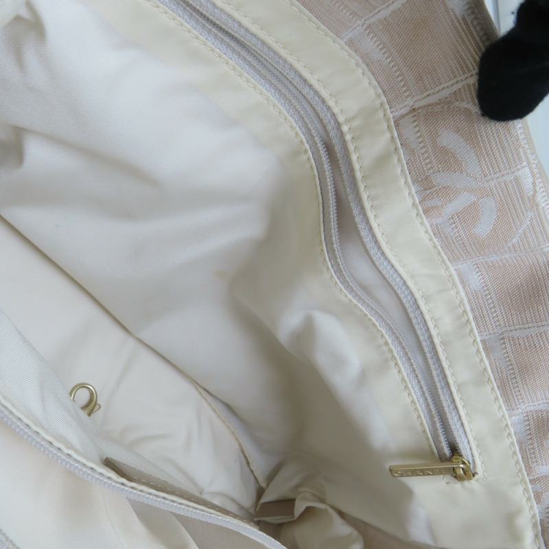 卡其色 帆布 New Travel line Tote 手提包 (無卡)【CHANEL 香奈兒】 A20457-5