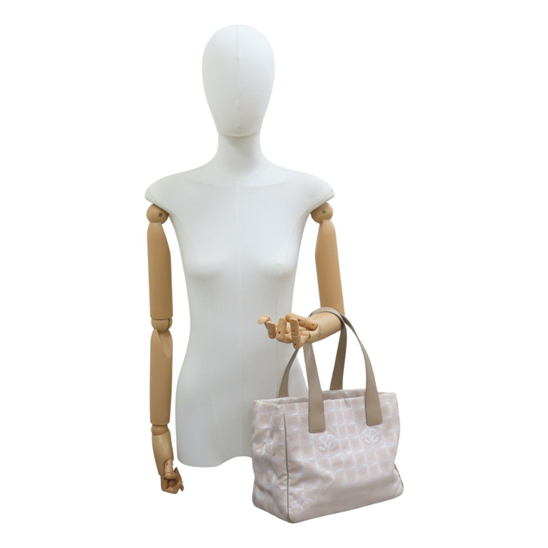 卡其色 帆布 New Travel line Tote 手提包 (無卡)【CHANEL 香奈兒】 A20457-11