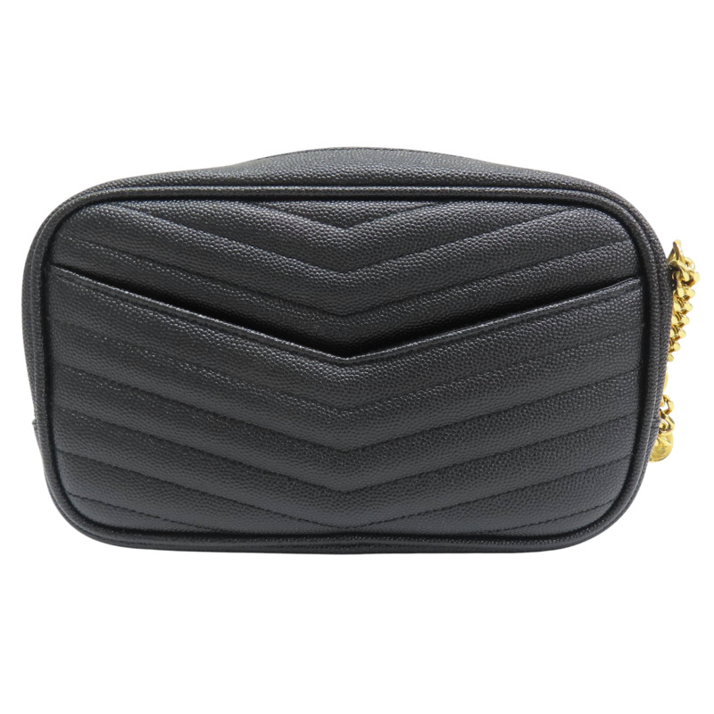 黑色 牛皮 肩背包 金釦【SAINT LAURENT YSL 聖羅蘭】 612579-1