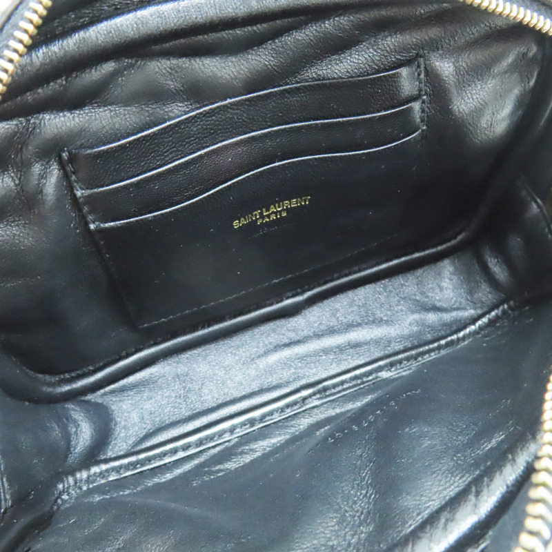 黑色 牛皮 肩背包 金釦【SAINT LAURENT YSL 聖羅蘭】 612579-4