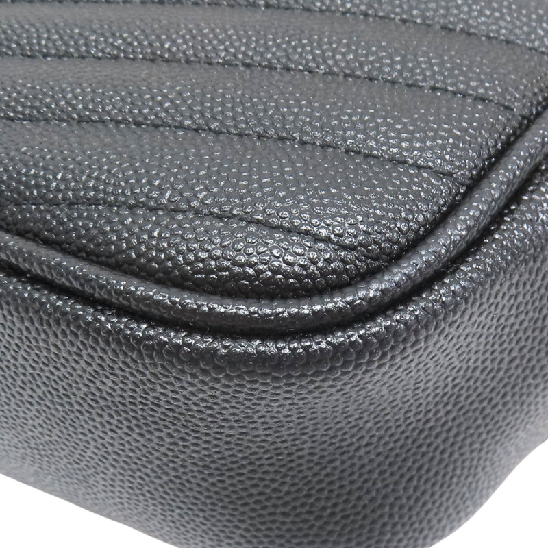 黑色 牛皮 肩背包 金釦【SAINT LAURENT YSL 聖羅蘭】 612579-11