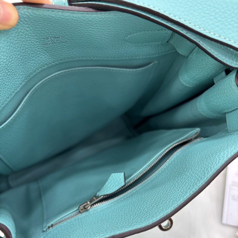Hermes 愛馬仕so Kelly22馬卡龍藍3p銀扣TC皮 T刻 有購證-5