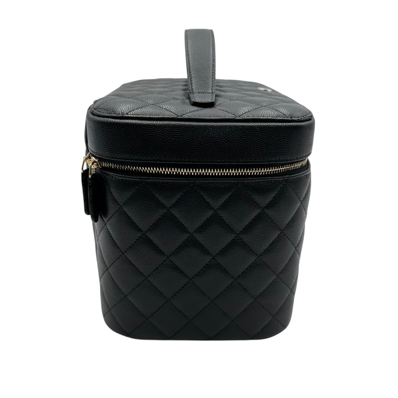 【美收精品】CHANEL 黑色牛皮荔枝紋大化妝包 B-989【隔月月中將轉賣至日本 上架期限30天】-2