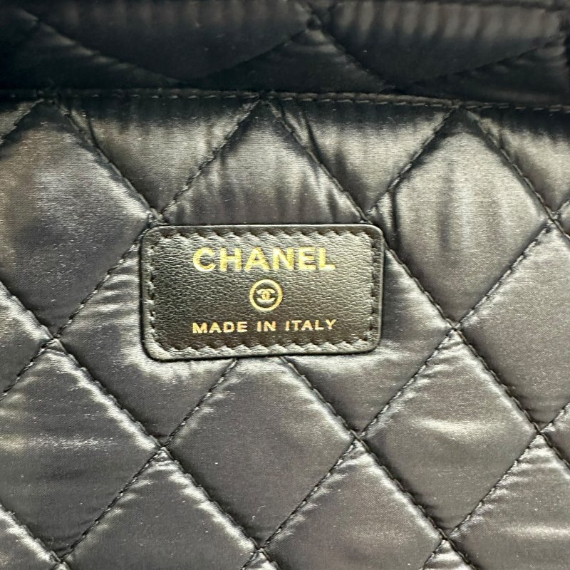 【美收精品】CHANEL 黑色牛皮荔枝紋大化妝包 B-989【隔月月中將轉賣至日本 上架期限30天】-14