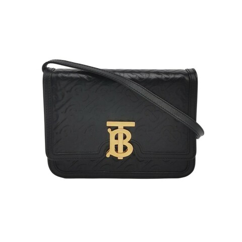 Burberry中號鎖扣黑色肩背包斜背包