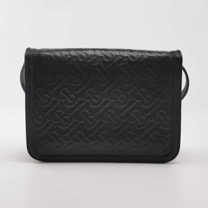 Burberry中號鎖扣黑色肩背包斜背包-3