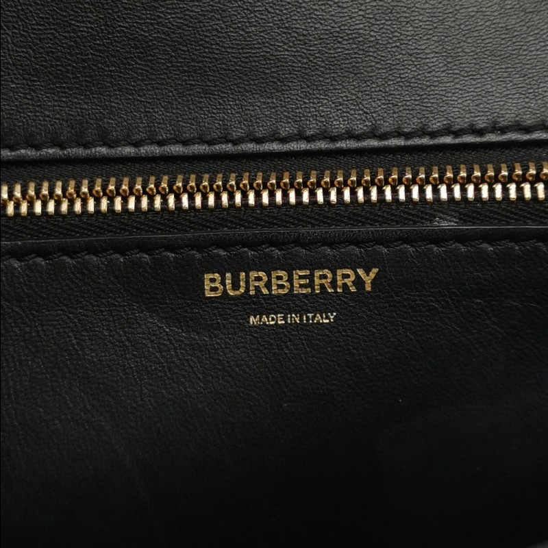 Burberry中號鎖扣黑色肩背包斜背包-6