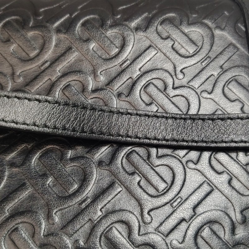 Burberry中號鎖扣黑色肩背包斜背包-19