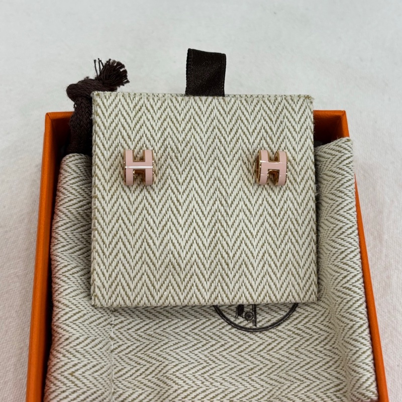#HERMES愛馬仕 #耳環#mini #poph Rocabar Beauté #糖果粉-0