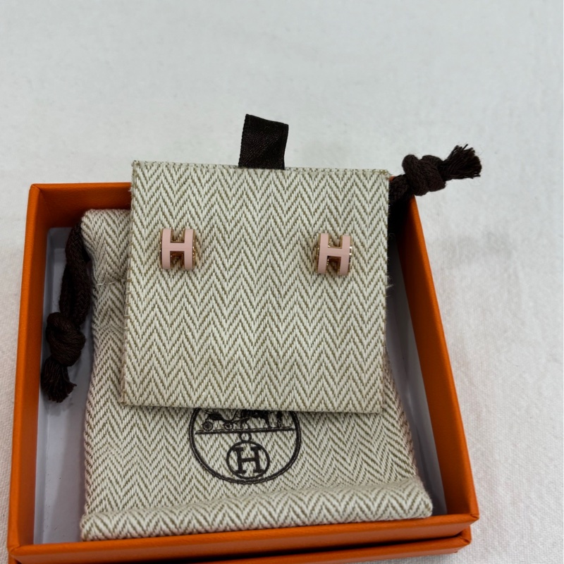 #HERMES愛馬仕 #耳環#mini #poph Rocabar Beauté #糖果粉-1