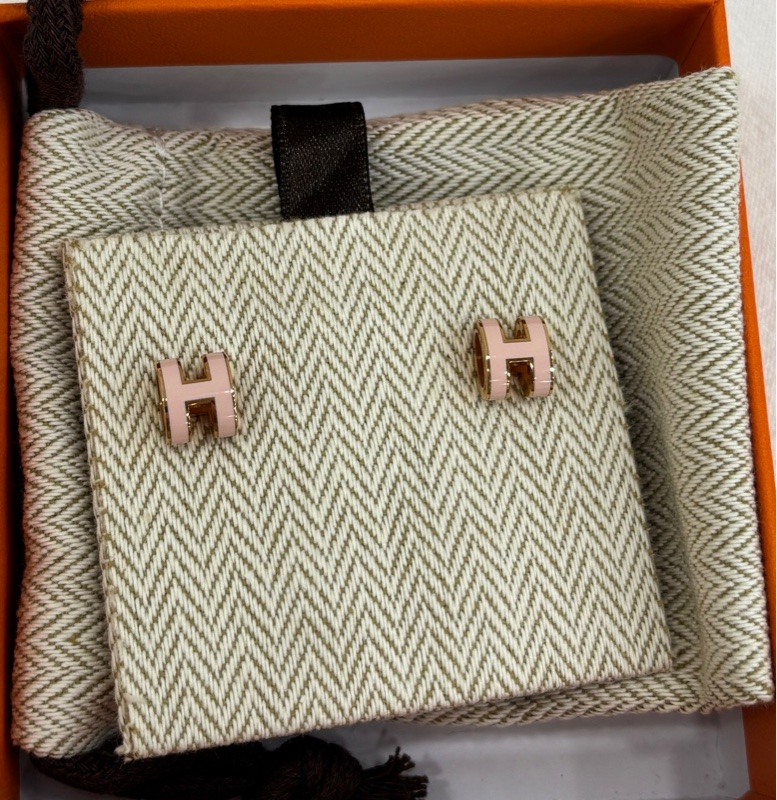 #HERMES愛馬仕 #耳環#mini #poph Rocabar Beauté #糖果粉-2