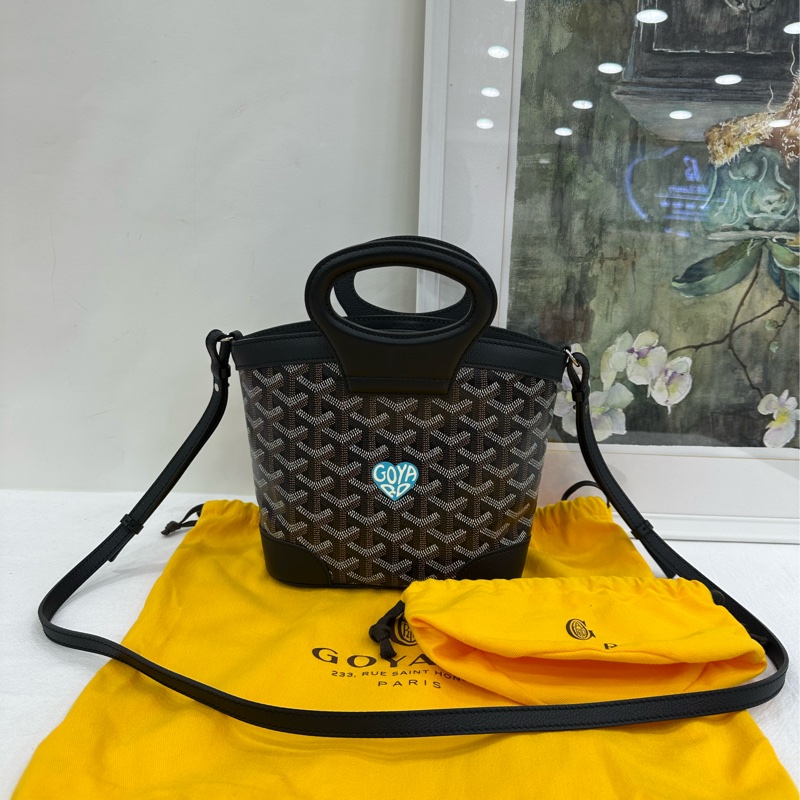 GOYARD戈雅黑色老花beluga mini菜籃手提包 24年編碼 近全新-0