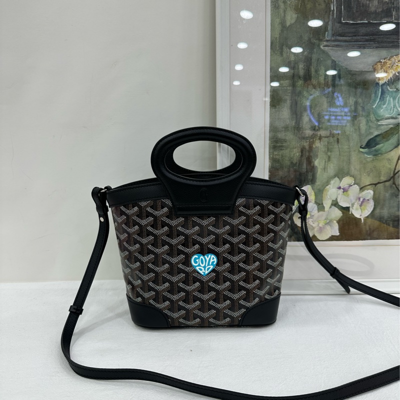 GOYARD戈雅黑色老花beluga mini菜籃手提包 24年編碼 近全新-1