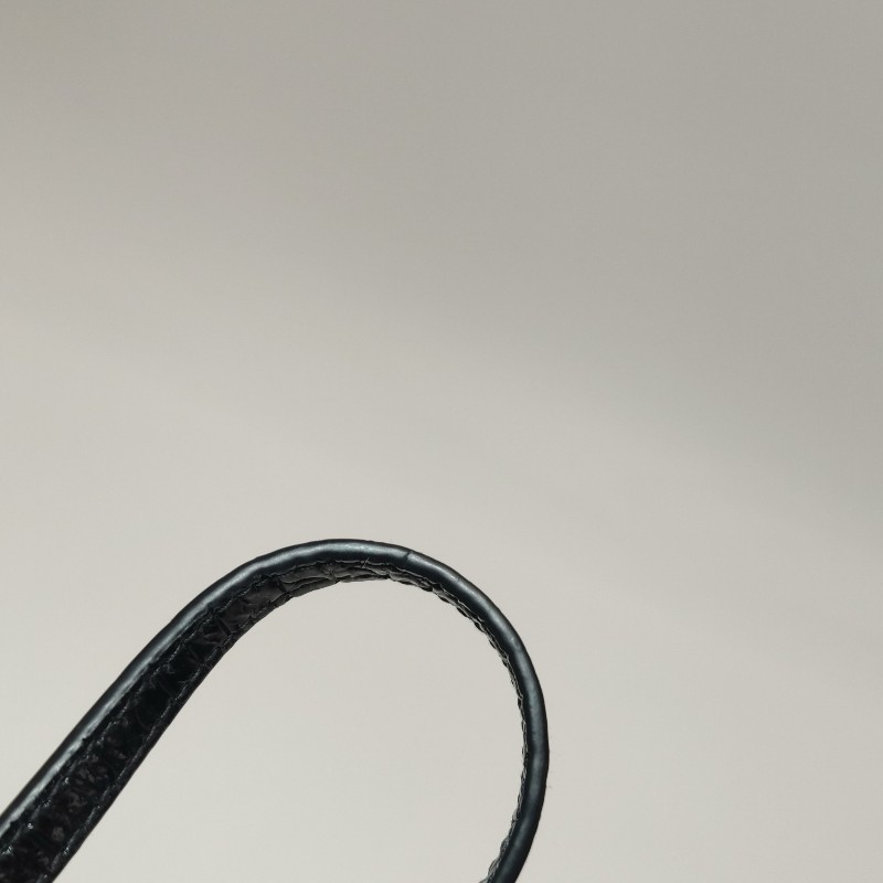 YSL 黑金鱷魚壓紋 woc 肩背包斜背包-12