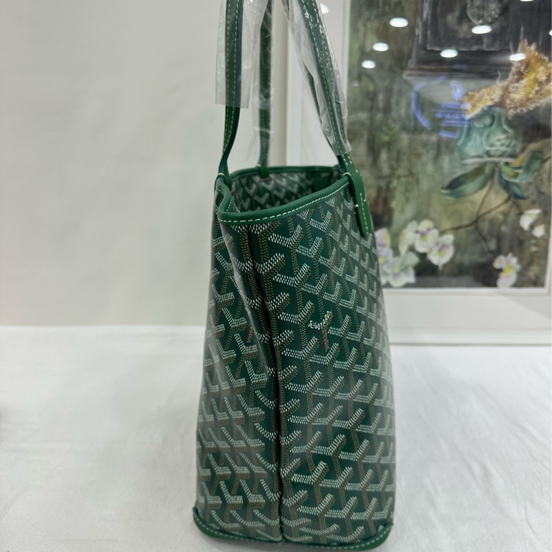 GOYARD Artois Y字老花滿印皮革包角 帆布拼皮 托特包購物袋 單肩包手提包 小號 24年 全新 尺寸:長*寬*高:30*14*25 cm-2