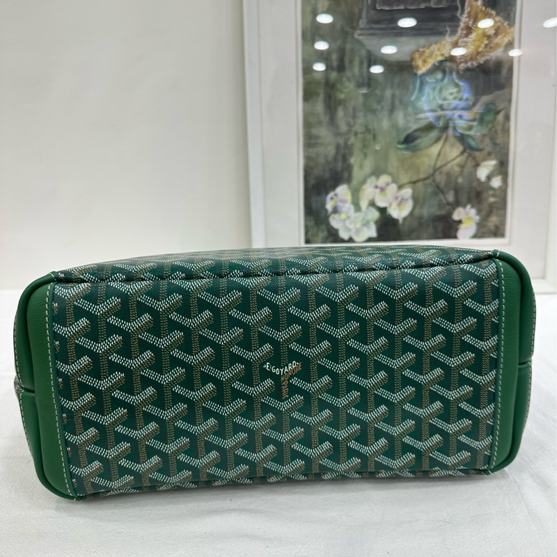 GOYARD Artois Y字老花滿印皮革包角 帆布拼皮 托特包購物袋 單肩包手提包 小號 24年 全新 尺寸:長*寬*高:30*14*25 cm-4