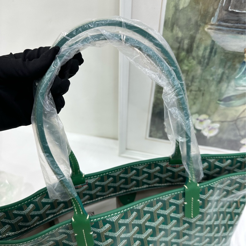 GOYARD Artois Y字老花滿印皮革包角 帆布拼皮 托特包購物袋 單肩包手提包 小號 24年 全新 尺寸：長*寬*高：30*14*25 cm-8