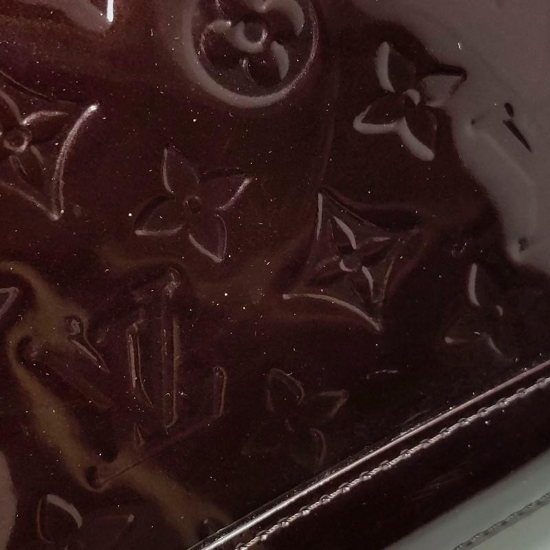 LV/路易威登 車厘子色漆皮貝殼包手提包 24cm底長-15