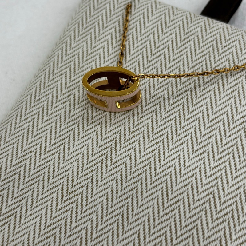 Hermes 愛馬仕popH 大項鍊 櫻花粉 糖果粉-4