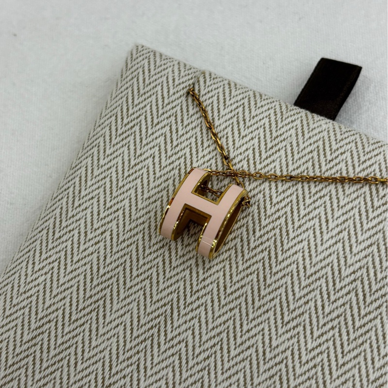 Hermes 愛馬仕popH 大項鍊 櫻花粉 糖果粉-5