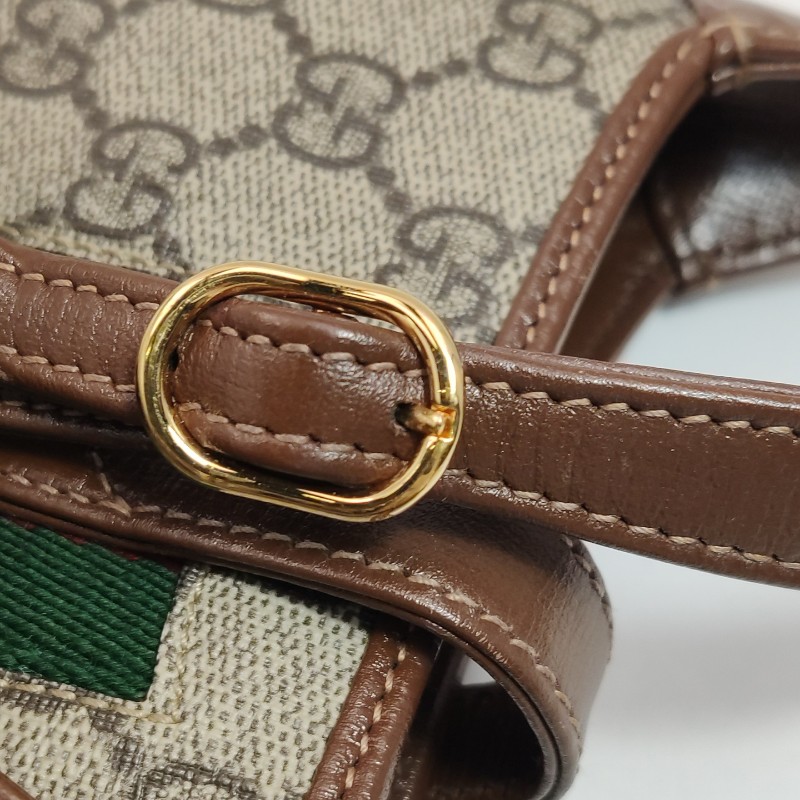 Gucci Jackie 1961帆布拼皮 肩背包 斜背包-10