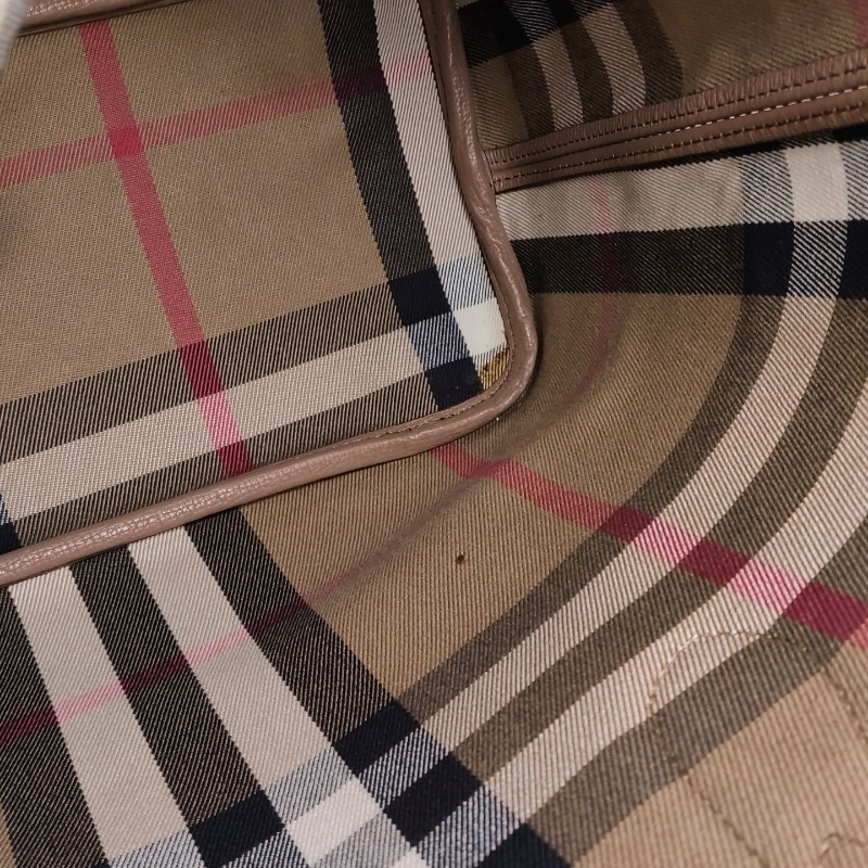 Burberry 裸色牛皮托特字母包 肩背包-7