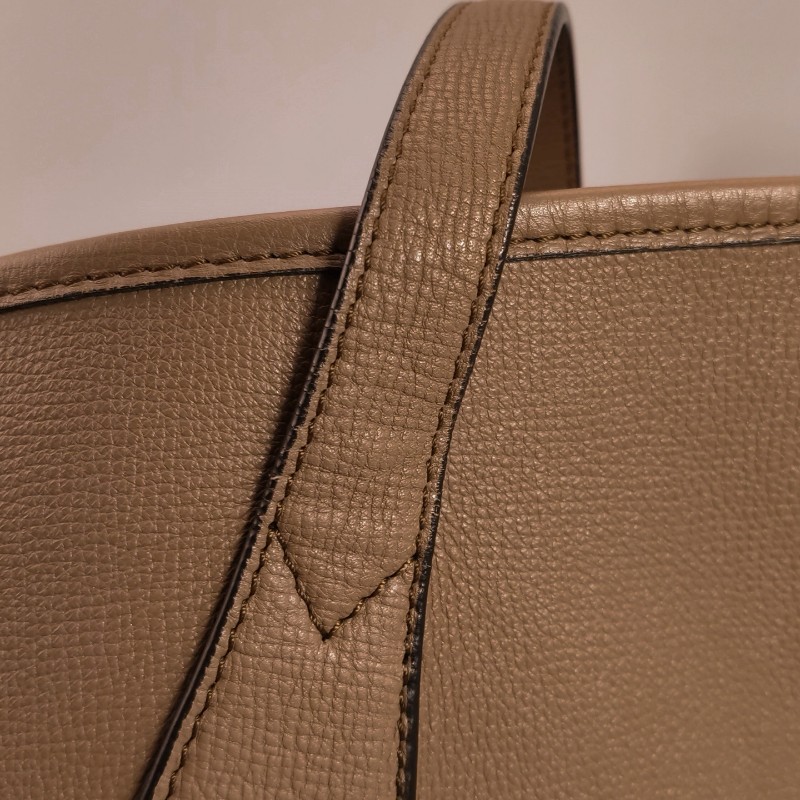 Burberry 裸色牛皮托特字母包 肩背包-18