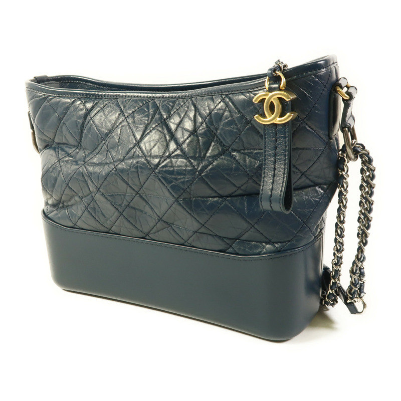 CHANEL 牛皮皮革Gabrielle Medium鏈帶肩背袋-2