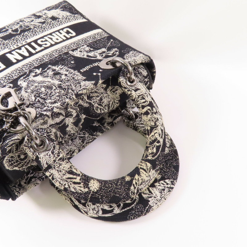 Dior 帆布Lady D-Lite Medium手挽肩背兩用袋-4