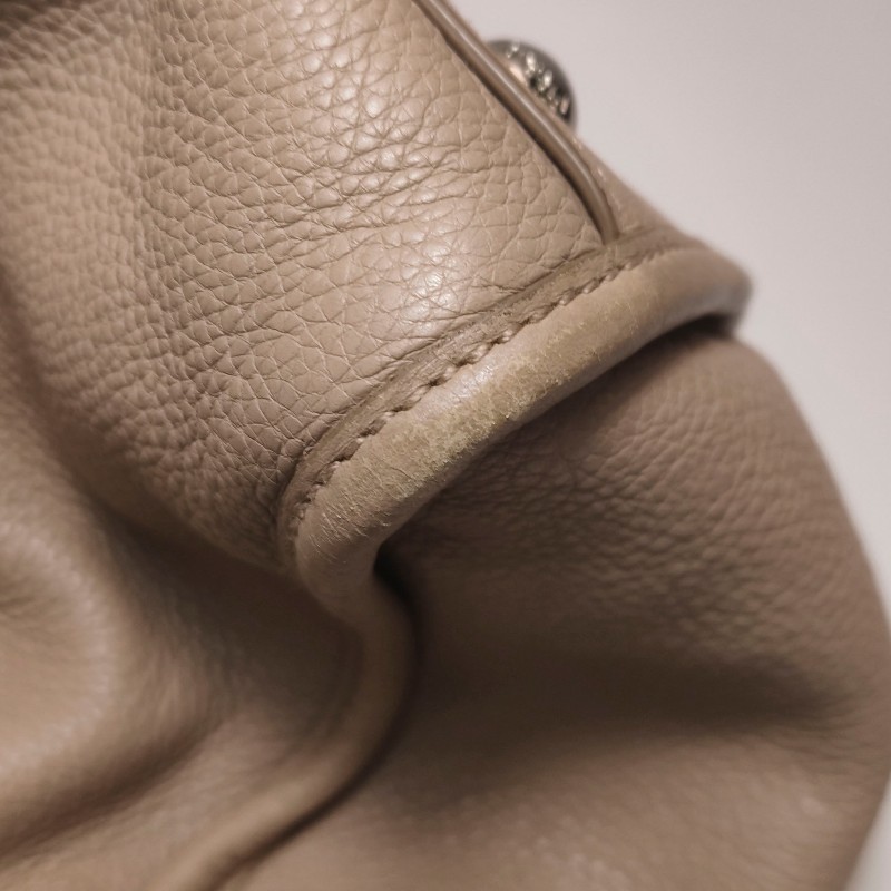 Prada 全皮 裸粉色 手提包-8