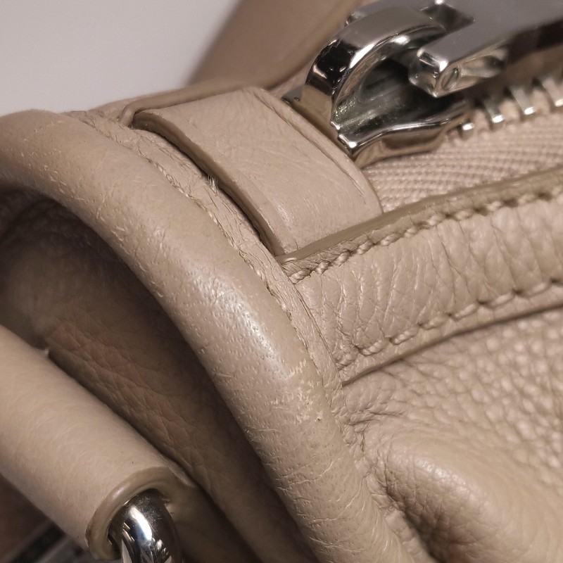 Prada 全皮 裸粉色 手提包-9