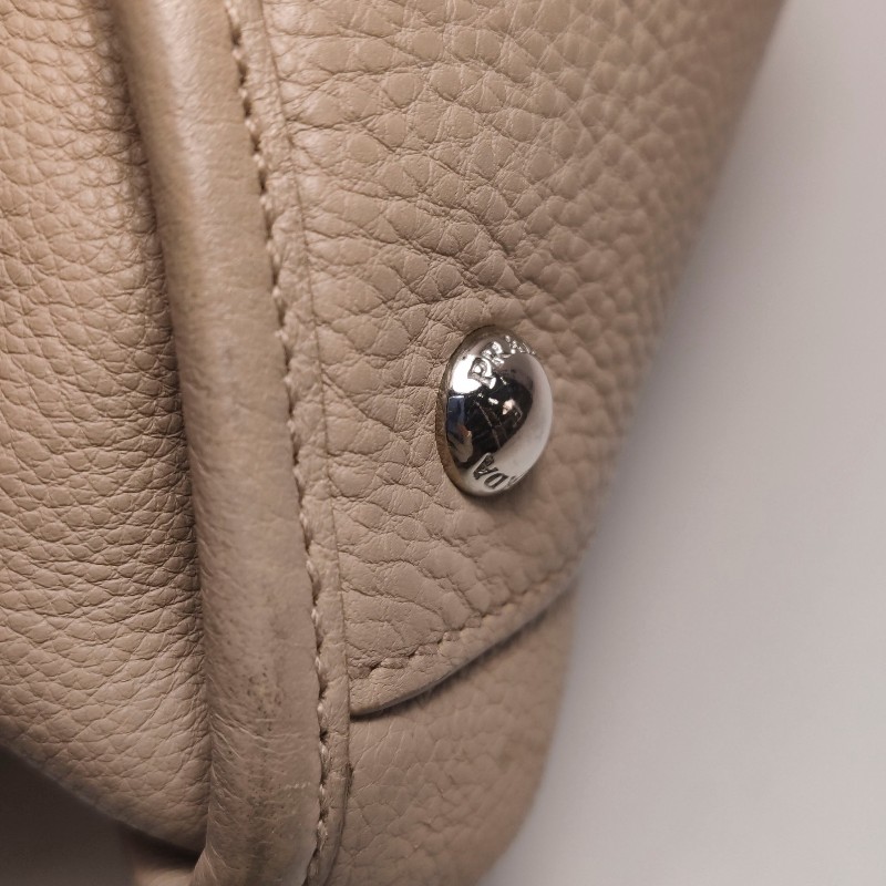 Prada 全皮 裸粉色 手提包-11