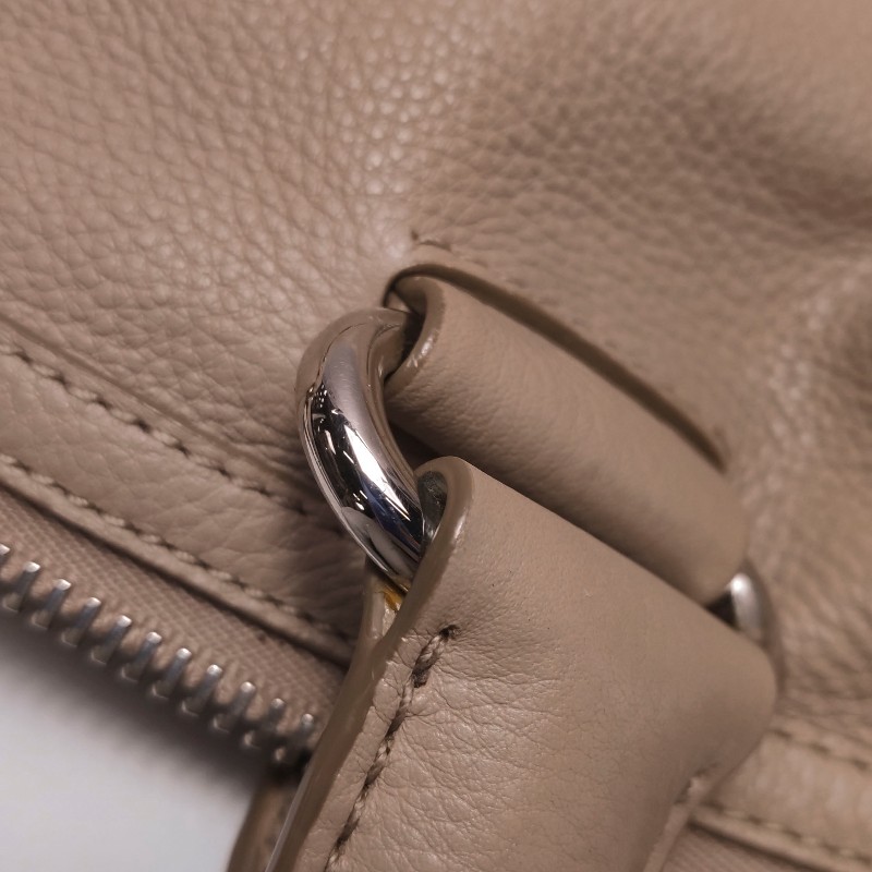 Prada 全皮 裸粉色 手提包-12