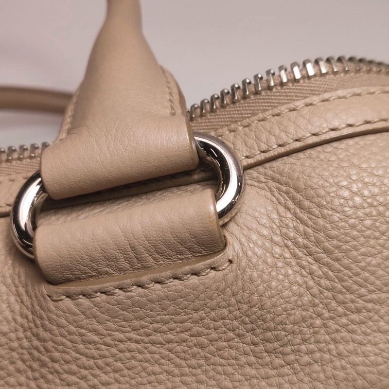 Prada 全皮 裸粉色 手提包-14