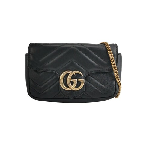 Gucci GG Marmont Super mini 黑色 全套