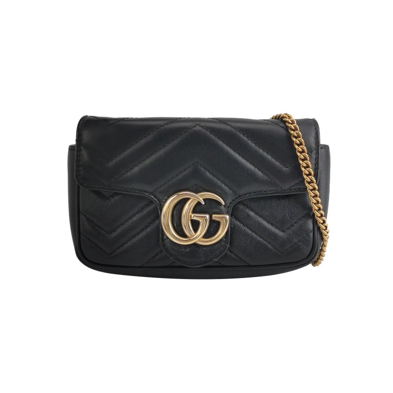Gucci GG Marmont Super mini 黑色 全套-0