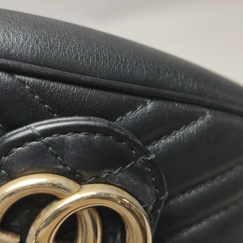 Gucci GG Marmont Super mini 黑色 全套-13