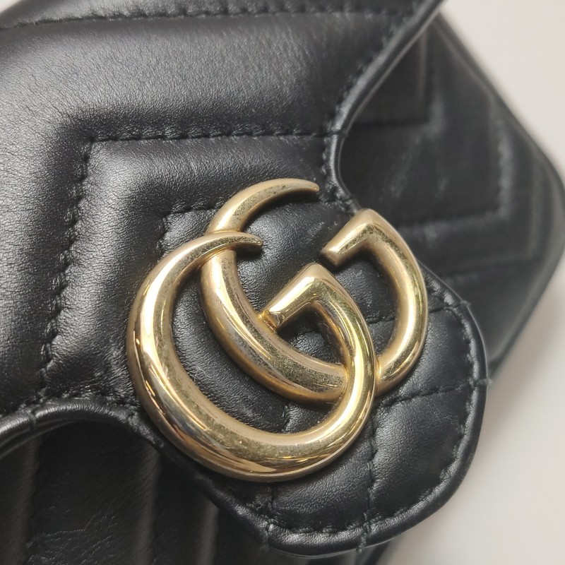 Gucci GG Marmont Super mini 黑色 全套-16