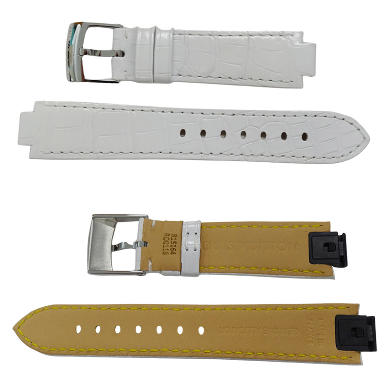 路易威登女士 Tambour New Wave 鑽石石英腕錶，QZ，不鏽鋼，皮革，圓形，拋光，QA118-5