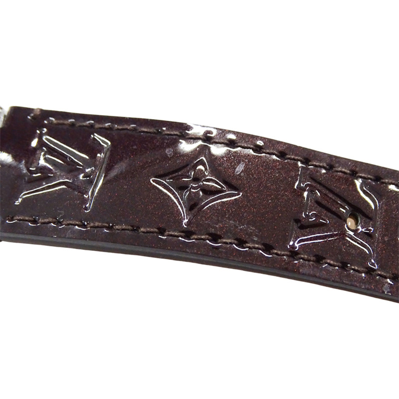 路易威登女士 Tambour New Wave 鑽石石英腕錶，QZ，不鏽鋼，皮革，圓形，拋光，QA118-8