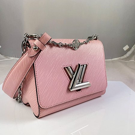 ＊奢華大道國際精品＊【L3289】LV 粉紅色EPI牛皮 TWIST (PM) 手提/肩背兩用包 M55531-1
