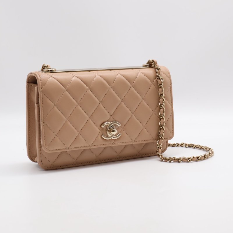 CHANEL 22S Trendy WOC - 奶茶金-0