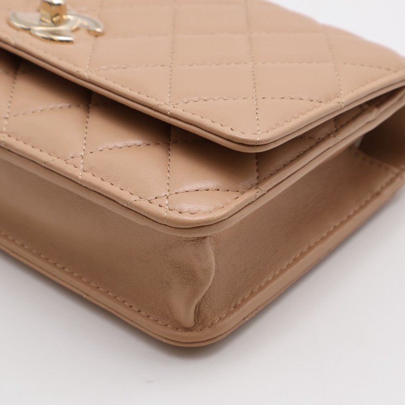CHANEL 22S Trendy WOC - 奶茶金-4