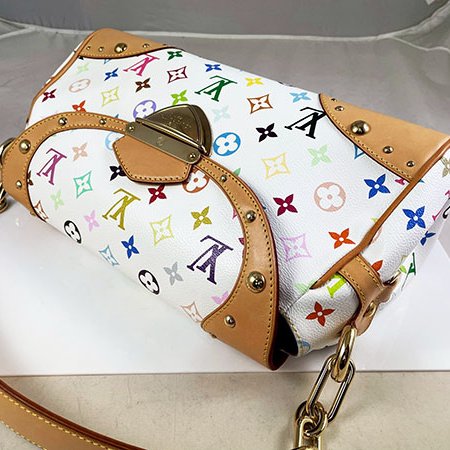 ＊奢華大道國際精品＊【L3293】LV村上隆白彩BEVERLY金牌肩背包 (MM) M40203-2